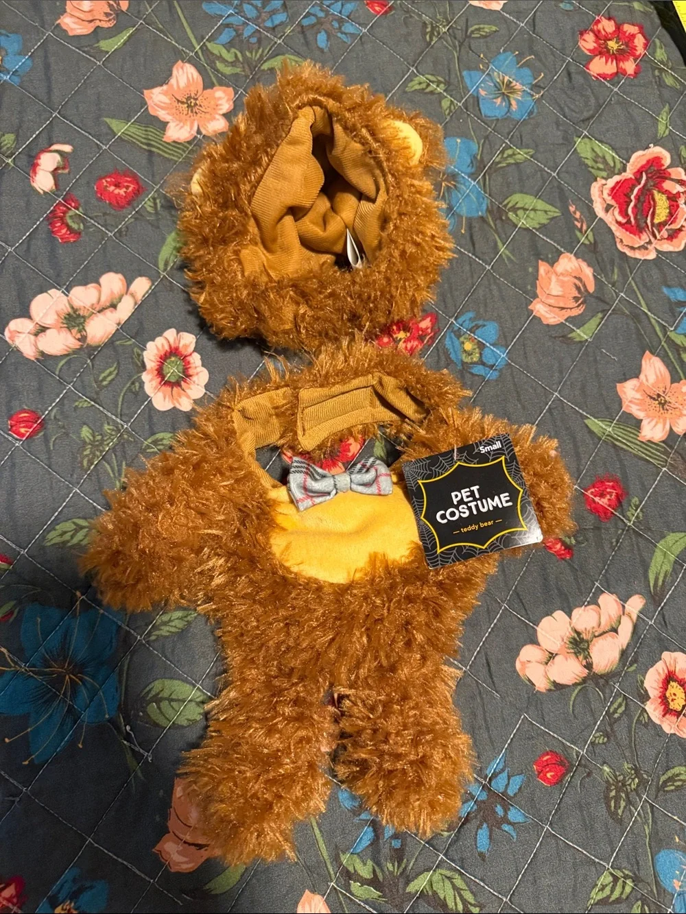 Pet Costume Plush Teddy Bear Outfit in Brown